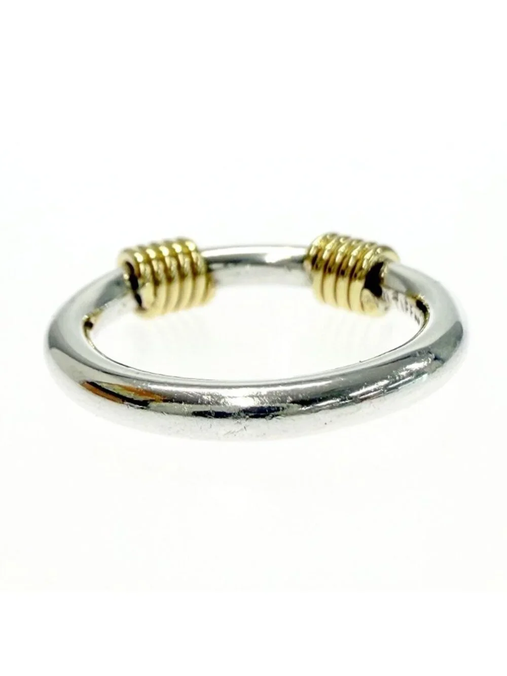 Tiffany & Co Silver Gold Bandwidth Ring